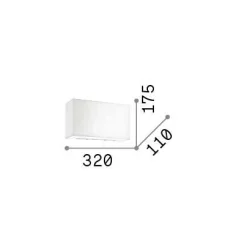 Ideal-Lux - Lampada da parete HOTEL AP1 , 32 x 18 x h11 cm,<Dmora Sale