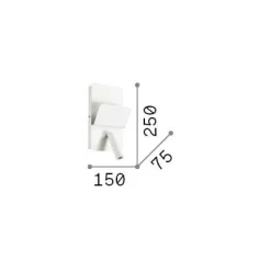 Ideal-Lux - Lampada da parete READ AP , 15 x 25 x h8 cm,<Dmora Cheap