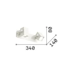 Ideal-Lux - Lampada da parete MOUSE AP2 , 34 x 8 x h14 cm,<Dmora Outlet
