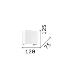 Ideal-Lux - Lampada da parete FLASH GESSO AP1 SMALL, 12 x 13 x h8 cm,<Dmora Cheap