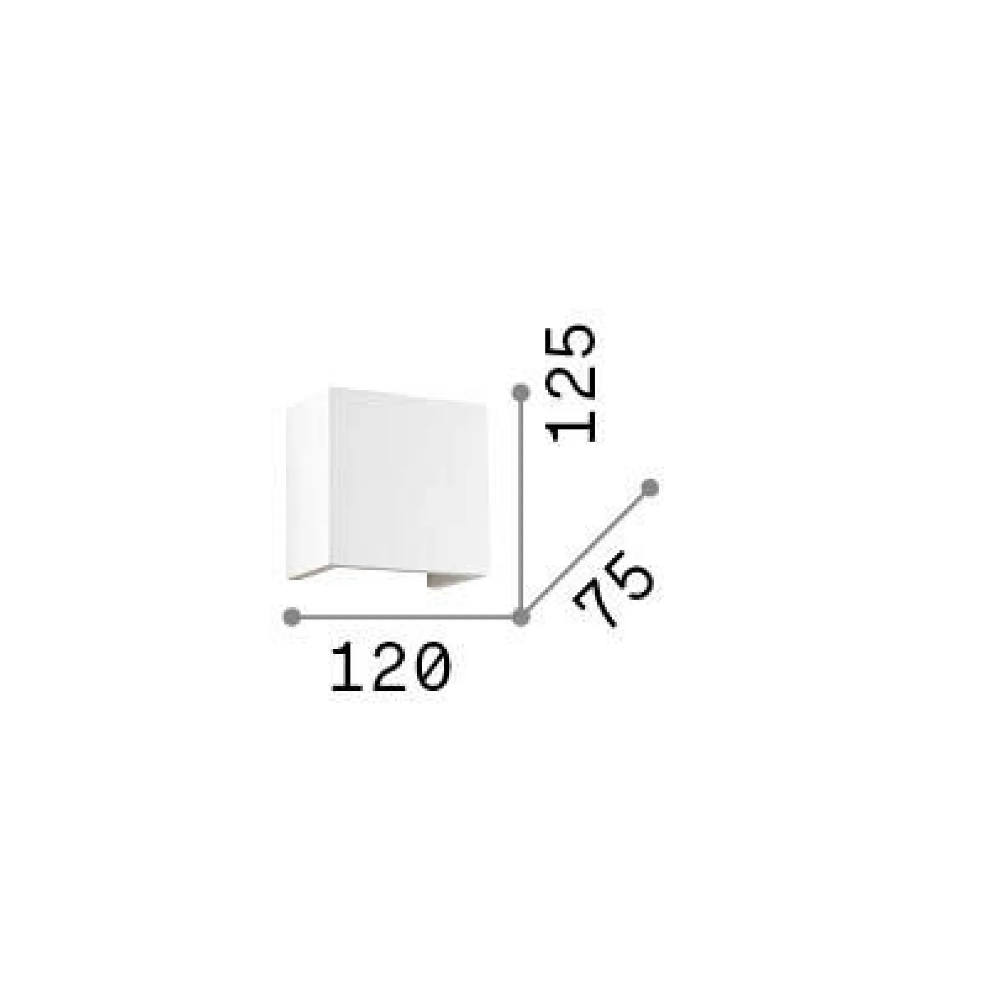 Ideal-Lux - Lampada da parete FLASH GESSO AP1 SMALL, 12 x 13 x h8 cm,<Dmora Cheap
