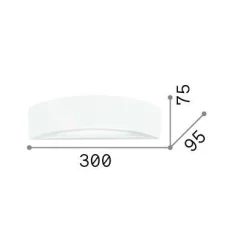 Ideal-Lux - Lampada da parete SODA AP1, 30 x 8 x h10 cm,<Dmora Cheap