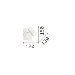 Ideal-Lux - Lampada da parete SPOT AP1 , 12 x 15 x h13 cm,<Dmora Best
