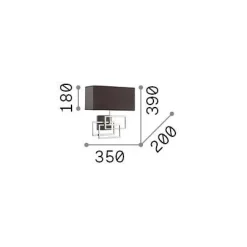 Ideal-Lux - Lampada da parete LUXURY AP1, 35 x 39 x h20 cm,<Dmora Hot