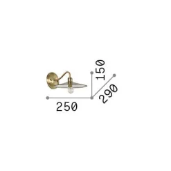 Ideal-Lux - Lampada da parete CANTINA AP1 , 25 x 15 x h29 cm,<Dmora Best Sale