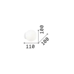 Ideal-Lux - Lampada da parete MAPA AP1 D10, 10 x 10 x h11 cm,<Dmora Store