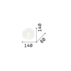 Ideal-Lux - Lampada da parete SMARTIES AP1, 14 x 14 x h8 cm,<Dmora Shop
