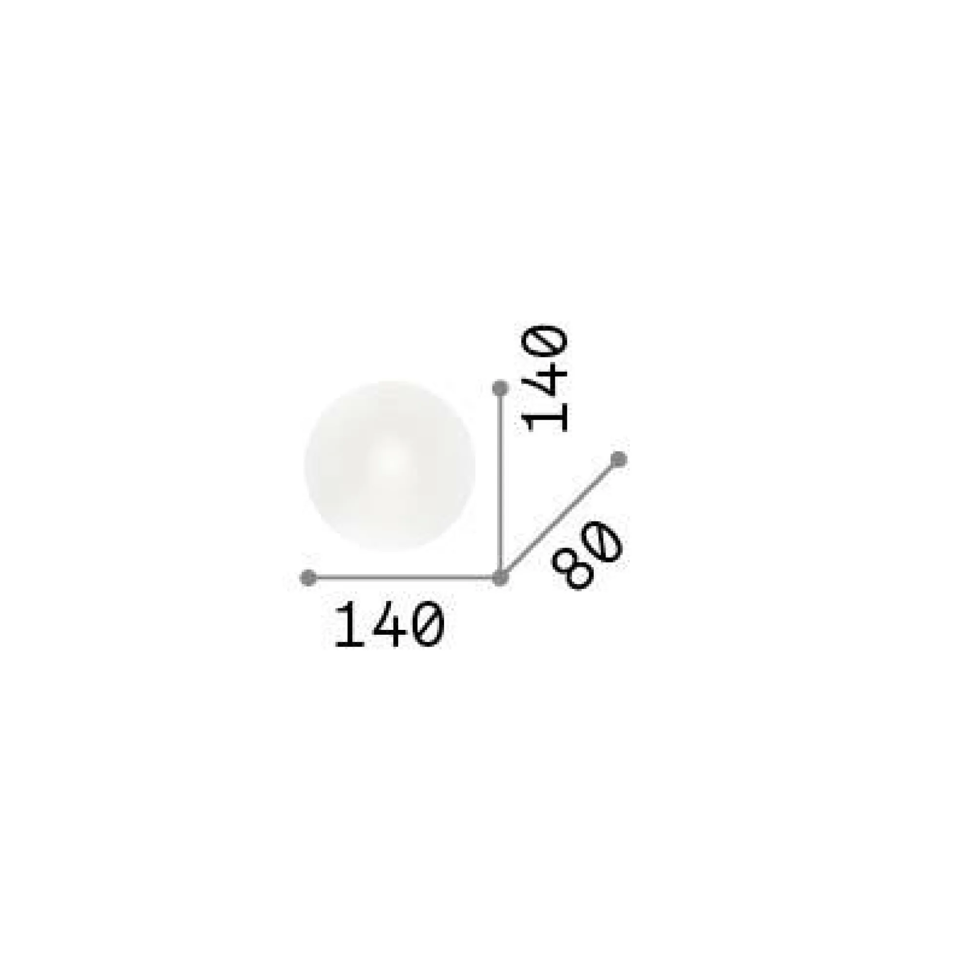 Ideal-Lux - Lampada da parete SMARTIES AP1, 14 x 14 x h8 cm,<Dmora Shop