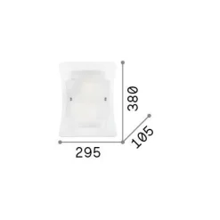 Ideal-Lux - Lampada da parete TRIPLO AP2, 30 x 38 x h11 cm,<Dmora Clearance