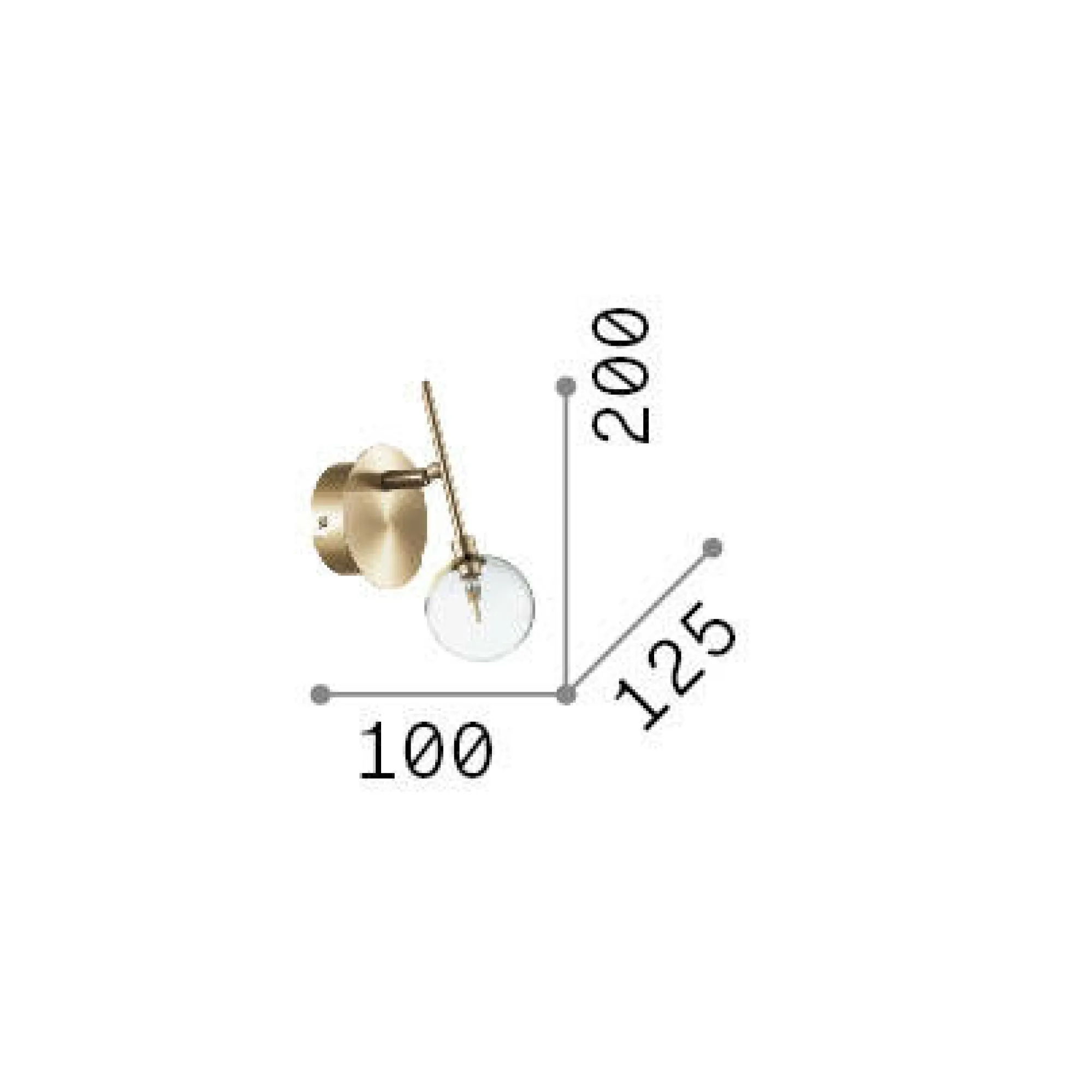 Ideal-Lux - Lampada da parete MARACAS AP1, 10 x 20 x h13 cm,<Dmora Best Sale