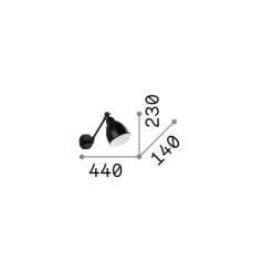 Ideal-Lux - Lampada da parete NEWTON AP1 NICKEL, 14 x 23 x h44 cm,<Dmora Best Sale