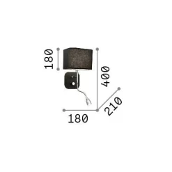 Ideal-Lux - Lampada da parete HOLIDAY AP2 , 18 x 40 x h21 cm,<Dmora Fashion