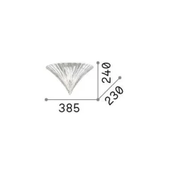 Ideal-Lux - Lampada da parete SANTA AP1 BIG , 39 x 24 x h23 cm,<Dmora Best Sale