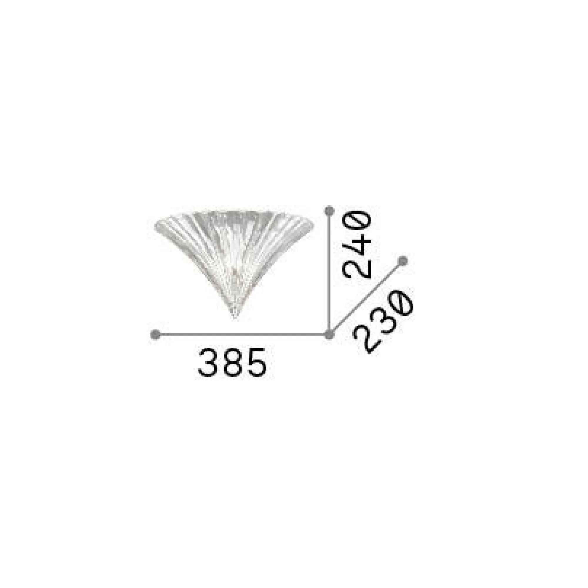 Ideal-Lux - Lampada da parete SANTA AP1 BIG , 39 x 24 x h23 cm,<Dmora Best Sale