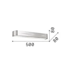 Ideal-Lux - Lampada da parete POSTA AP3 ALLUMINIO, 50 x 8 x h8 cm,<Dmora Sale