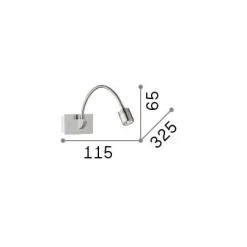 Ideal-Lux - Lampada da parete DYNAMO AP BRUNITO, 12 x 7 x h33 cm,<Dmora Clearance