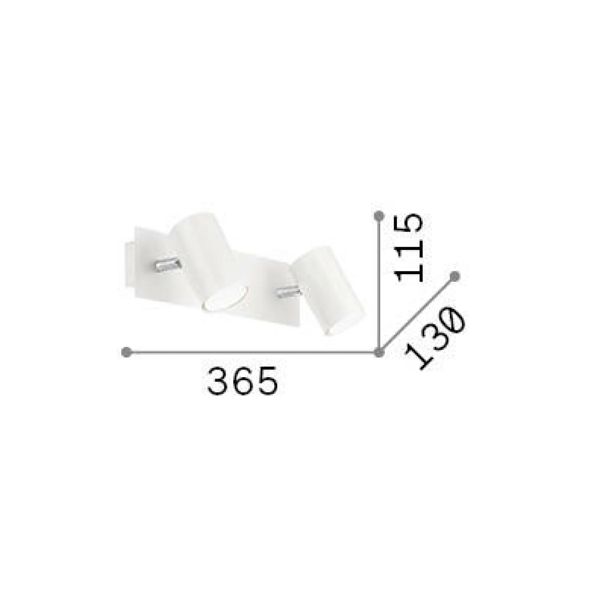 Ideal-Lux - Lampada da parete SPOT AP2 , 37 x 12 x h13 cm,<Dmora Outlet