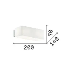 Ideal-Lux - Lampada da parete BOX AP2 , 20 x 7 x h14 cm,<Dmora Fashion