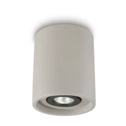 Ideal-Lux - Lampada da soffitto OAK PL1 ROUND CEMENTO, 14 x 14 x h16 cm,<Dmora Online