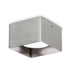 Ideal-Lux - Lampada da soffitto SPIKE PL1 SQUARE NICKEL, 10 x 10 x h7 cm,<Dmora Fashion