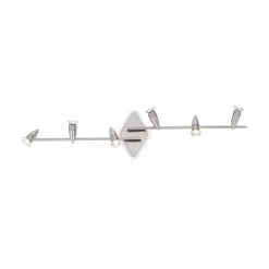 Ideal-Lux - Lampada da soffitto ALFA PL6 NICKEL, 107 x 22 x h16 cm,<Dmora Fashion