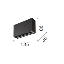 Ideal-Lux - Lampada da soffitto LIKA PL , 14 x 4 x h8 cm,<Dmora Hot