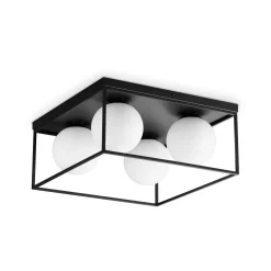 Ideal-Lux - Lampada da soffitto LINGOTTO PL4 , 46 x 46 x h22 cm,<Dmora Clearance