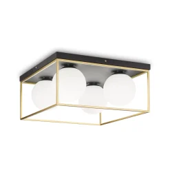 Ideal-Lux - Lampada da soffitto LINGOTTO PL4 , 46 x 46 x h22 cm,<Dmora Best Sale