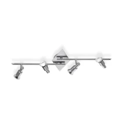 Ideal-Lux - Lampada da soffitto SLEM PL4 NICKEL, 72 x 22 x h16 cm,<Dmora Sale