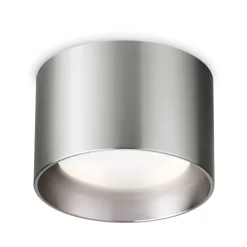 Ideal-Lux - Lampada da soffitto SPIKE PL1 ROUND NICKEL, 10 x 10 x h7 cm,<Dmora Fashion