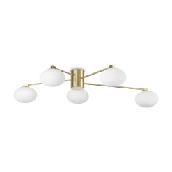 Ideal-Lux - Lampada da soffitto HERMES PL5 D90 , 90 x 90 x h20 cm,<Dmora Sale