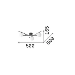 Ideal-Lux - Lampada da soffitto ATLAS PL3 , 50 x 60 x h17 cm,<Dmora Hot