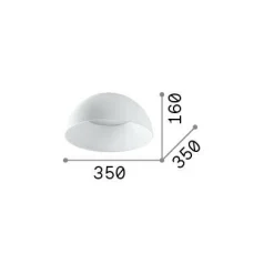 Ideal-Lux - Lampada da soffitto COROLLA-1 PL, 35 x 35 x h16 cm,<Dmora Store