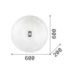 Ideal-Lux - Lampada da soffitto SHELL PL6 , 60 x 60 x h20 cm,<Dmora Best Sale