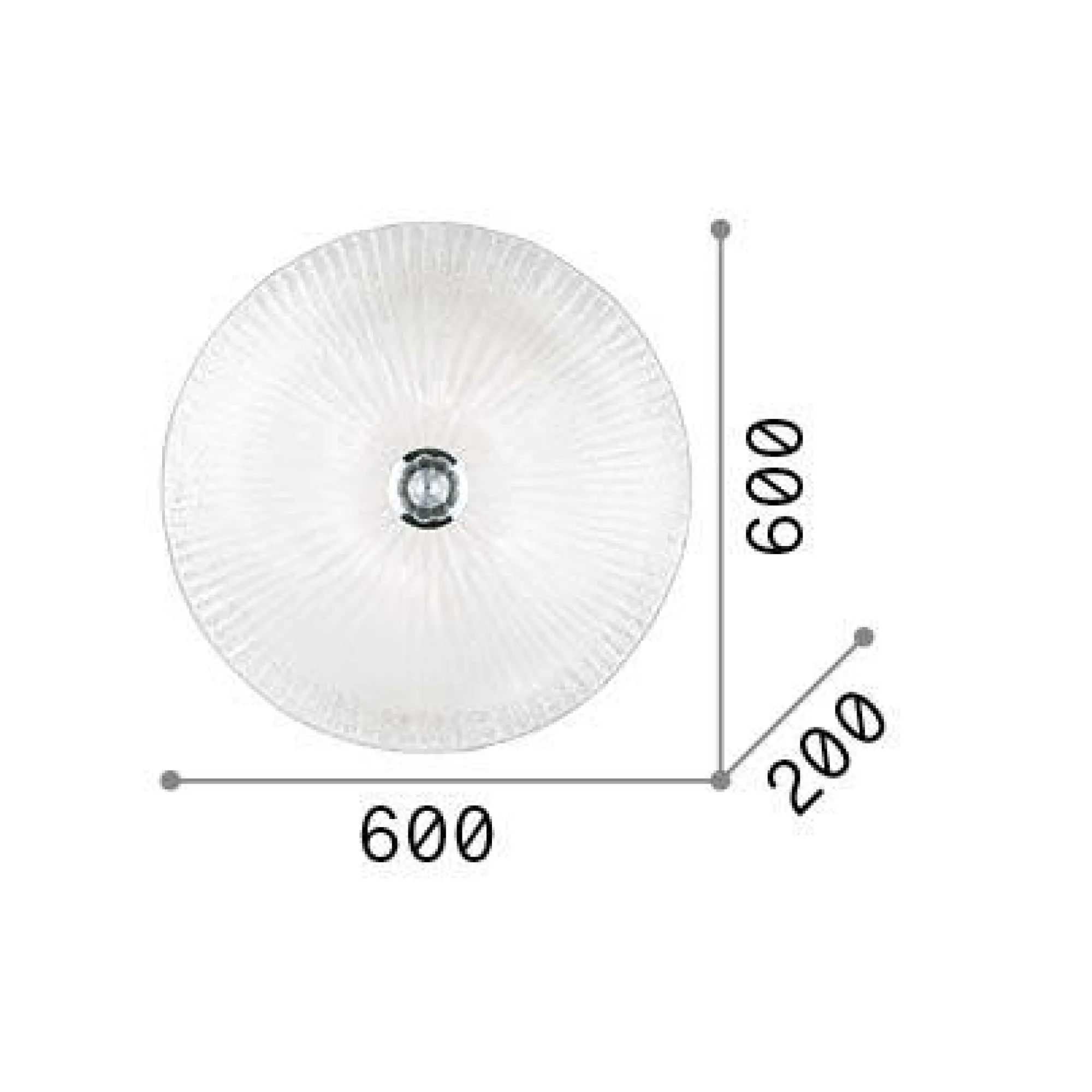 Ideal-Lux - Lampada da soffitto SHELL PL6 , 60 x 60 x h20 cm,<Dmora Best Sale
