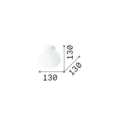 Ideal-Lux - Lampada da soffitto COTTON PL1 D13 , 13 x 13 x h13 cm,<Dmora Cheap