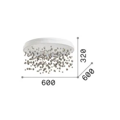 Ideal-Lux - Lampada da soffitto ARMONY PL D60 , 60 x 60 x h32 cm,<Dmora Fashion