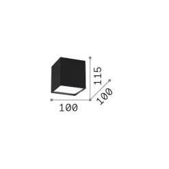 Ideal-Lux - Lampada da soffitto KUBIKO PL , 10 x 10 x h12 cm,<Dmora Sale