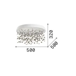 Ideal-Lux - Lampada da soffitto ARMONY PL D50 , 50 x 50 x h32 cm,<Dmora Discount