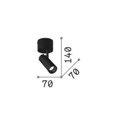 Ideal-Lux - Lampada da soffitto PLAY PL , 7 x 7 x h14 cm,<Dmora Store