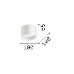 Ideal-Lux - Lampada da soffitto SPIKE PL1 ROUND , 10 x 10 x h7 cm,<Dmora Best Sale