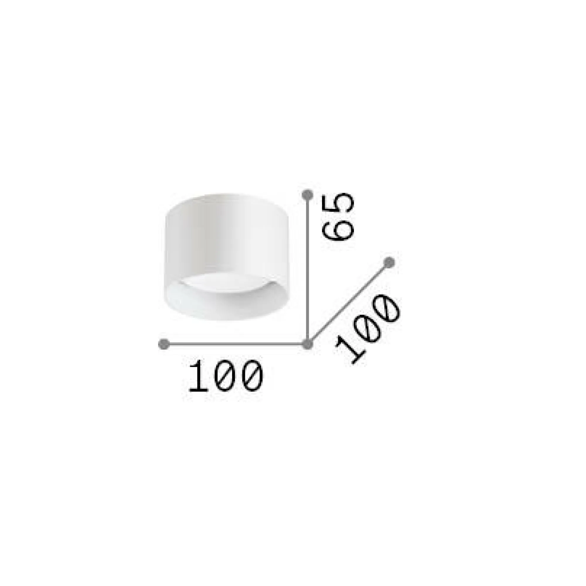 Ideal-Lux - Lampada da soffitto SPIKE PL1 ROUND , 10 x 10 x h7 cm,<Dmora Best Sale