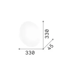 Ideal-Lux - Lampada da soffitto CLARA PL ROUND 4000K, 33 x 33 x h4 cm,<Dmora Store