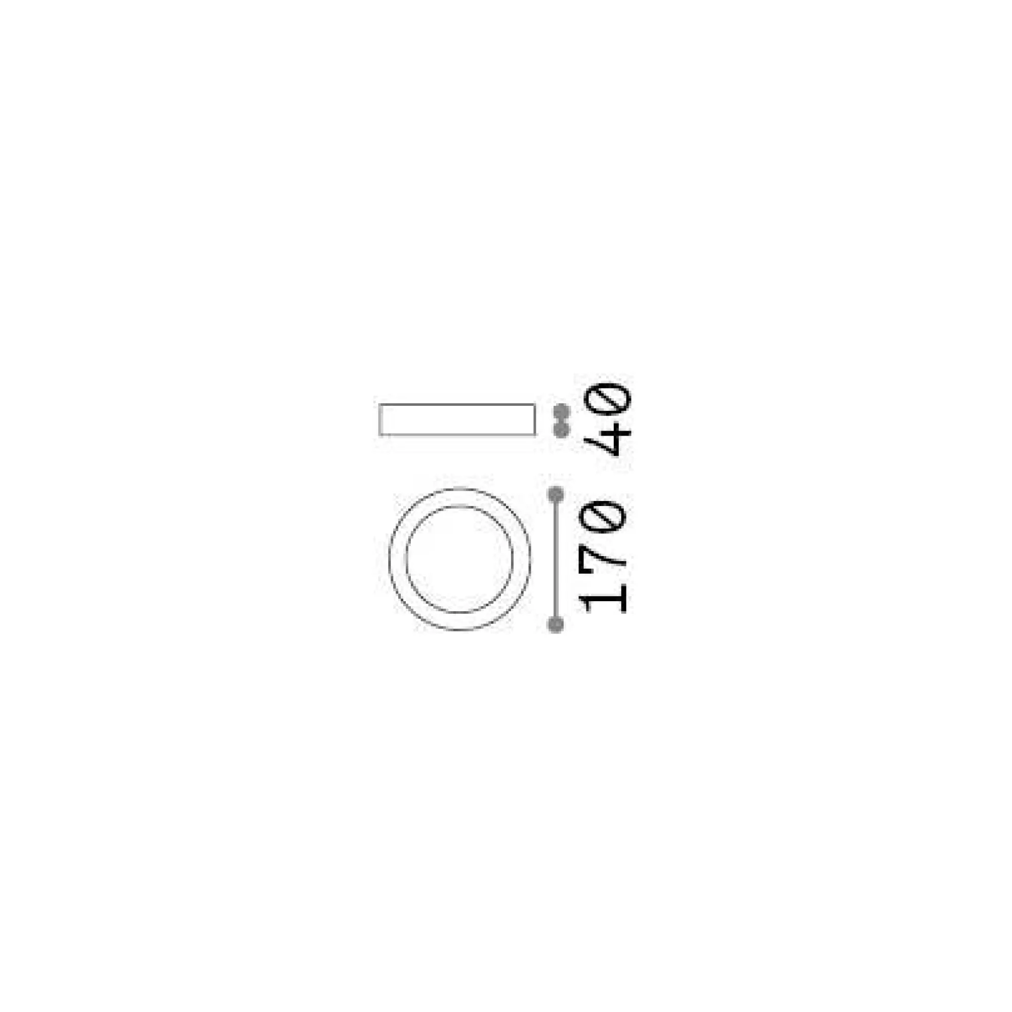 Ideal-Lux - Lampada da soffitto UNIVERSAL PL D17 ROUND 3000K, 17 x 17 x h4 cm,<Dmora Shop
