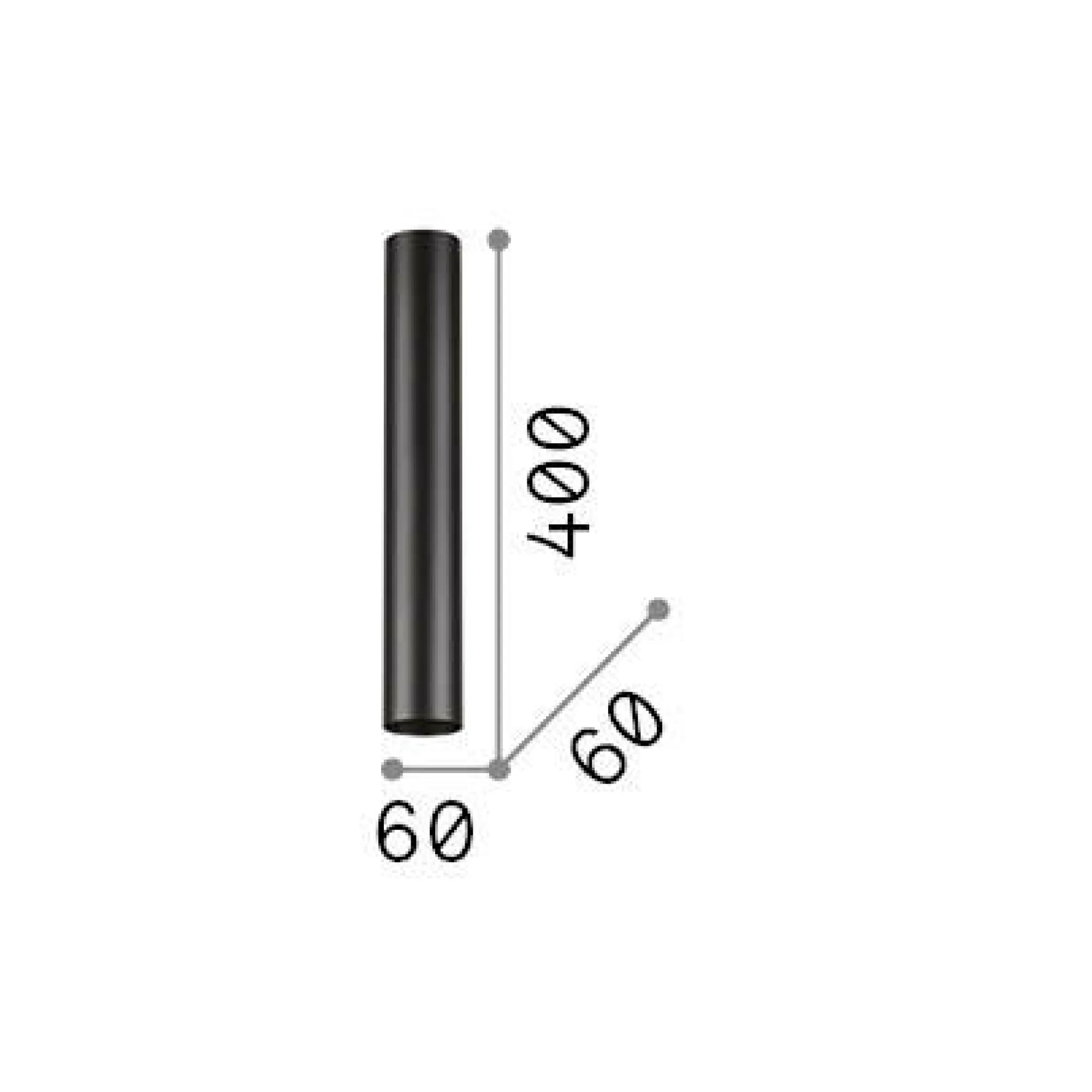 Ideal-Lux - Lampada da soffitto LOOK PL1 H40 , 6 x 6 x h40 cm,<Dmora Cheap