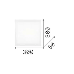 Ideal-Lux - Lampada da soffitto FLAT PL4 D30, 30 x 30 x h5 cm,<Dmora Clearance