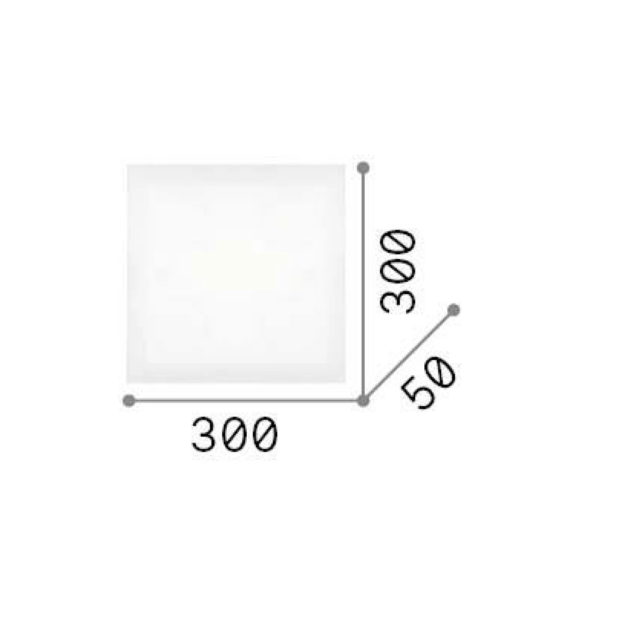 Ideal-Lux - Lampada da soffitto FLAT PL4 D30, 30 x 30 x h5 cm,<Dmora Clearance