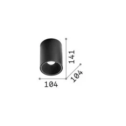Ideal-Lux - Lampada da soffitto NITRO PL ROUND D10 , 10 x 10 x h14 cm,<Dmora Online