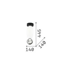 Ideal-Lux - Lampada da soffitto LUMIERE-1 PL, 14 x 14 x h45 cm,<Dmora Discount