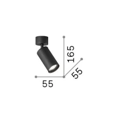 Ideal-Lux - Lampada da soffitto DYNAMITE PL1 , 6 x 6 x h17 cm,<Dmora Online